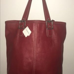 Leather COACH SOHO Medium Tote Purse Handbag Bag